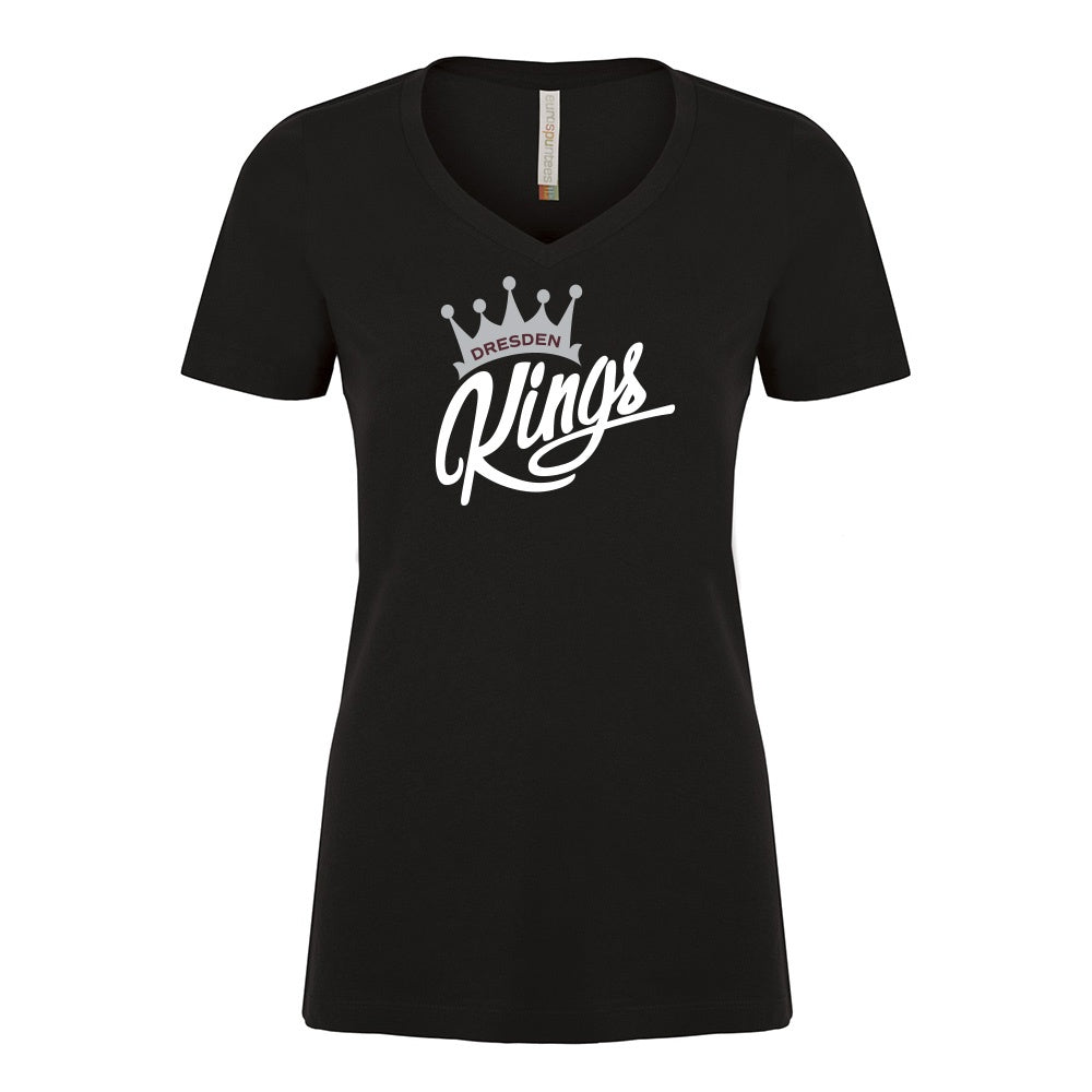 Dresden Jr Kings Ladies' Eurospun Ring Spun V-Neck T-Shirt
