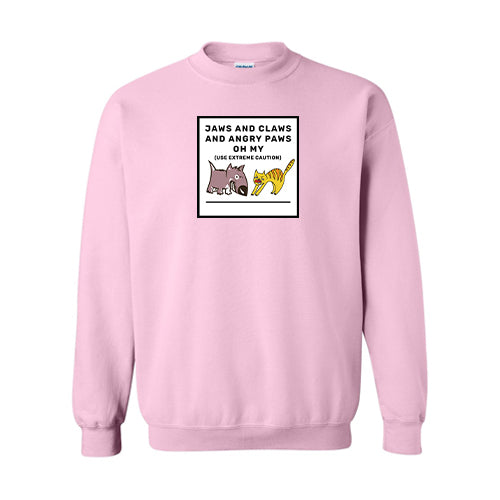 Jaws and Claws Cotton Crewneck Sweatshirt