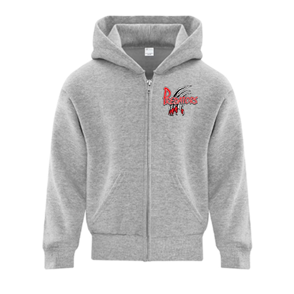 Lambton Shores Predators Youth Everyday Fleece Full Zip Hooded Sweatshirt