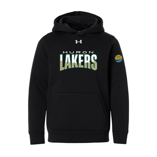 Huron Lakers Youth Under Armour Team Icon Fleece Hooded Sweatshirt