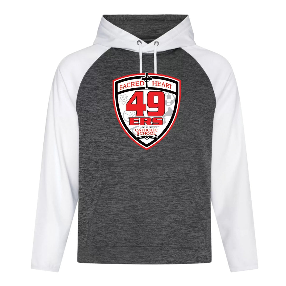 Sacred Heart Adult Dynamic Heather Fleece Two Tone Hoodie
