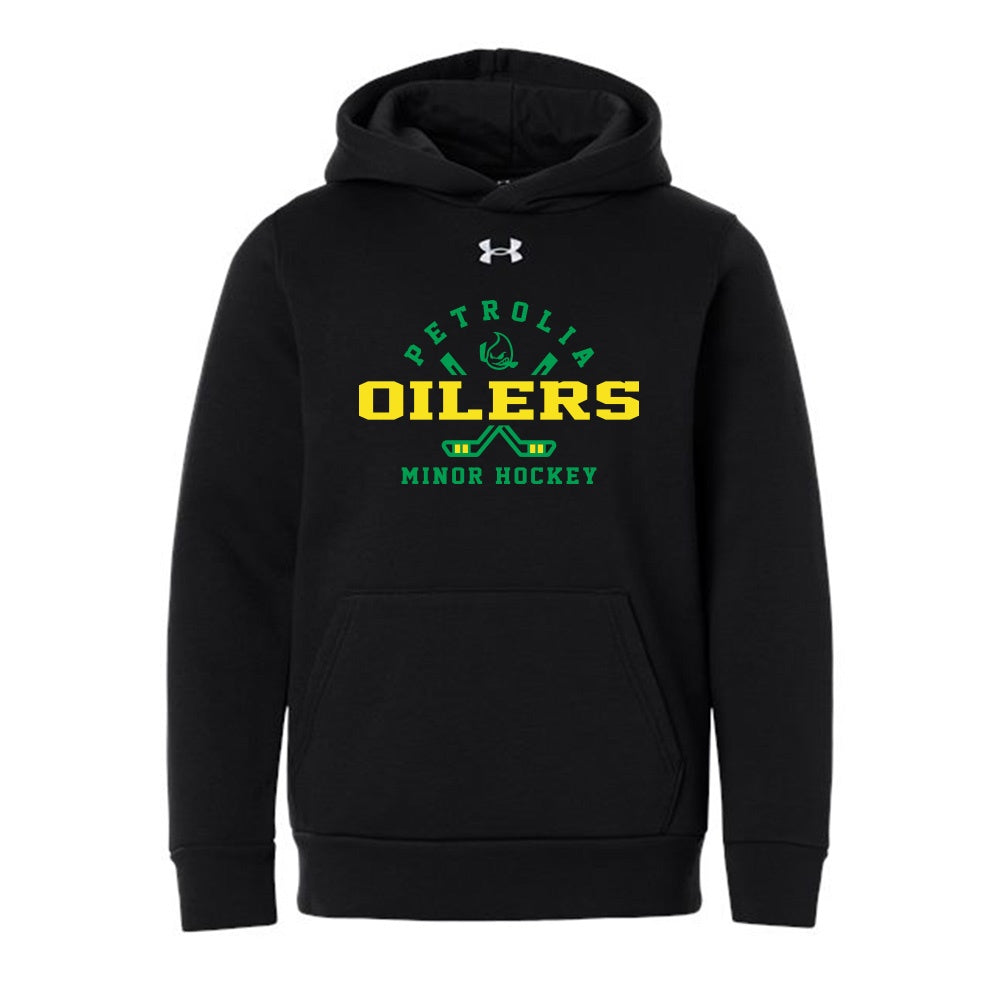 Petrolia Minor Hockey Youth Under Armour Team Icon Fleece Hooded Sweatshirt