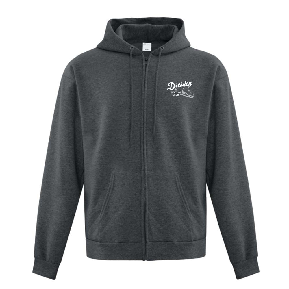 Dresden Skating Club Adult Fleece Full Zip Hooded Sweatshirt