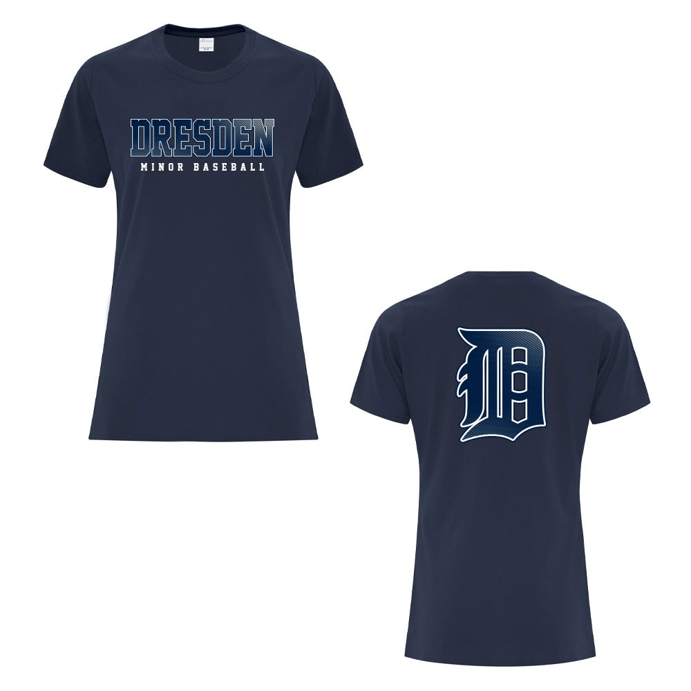 Dresden Minor Baseball Ladies' Cotton T-Shirt