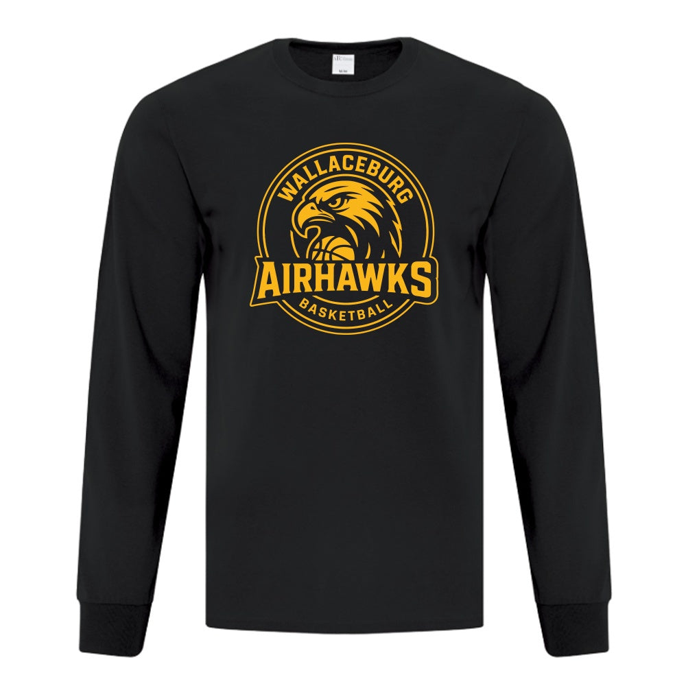 Wallaceburg Airhawks Adult Everyday Cotton Long Sleeve T-Shirt