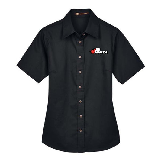 Penta Ladies' Easy Blend Short-Sleeve Twill Shirt