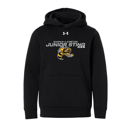 Lambton Jr Sting AAA Youth Under Armour Team Icon Fleece Hooded Sweatshirt