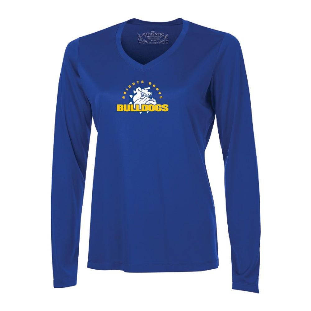 Brights Grove Ladies' Pro Team Long Sleeve V-Neck T-Shirt