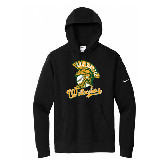 Wallaceburg Minor Baseball Adult Nike Club Fleece Sleeve Swoosh Pullover Hoodie