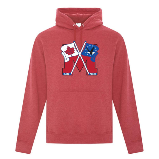 Mooretown Lady Flags Adult Fleece Hooded Sweatshirt