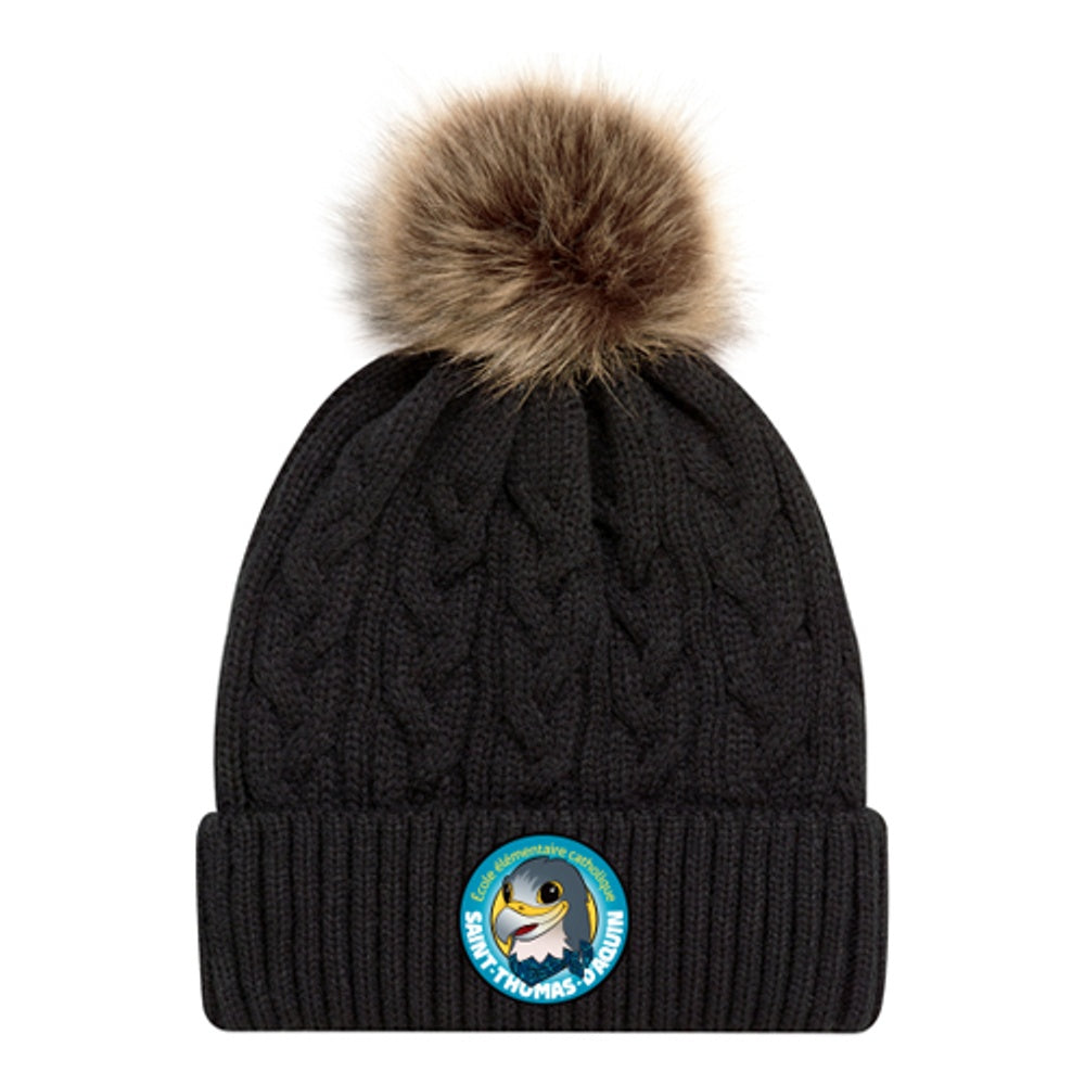 St Thomas D'Aquin Faux Fur Pom Pom Cuff Toque