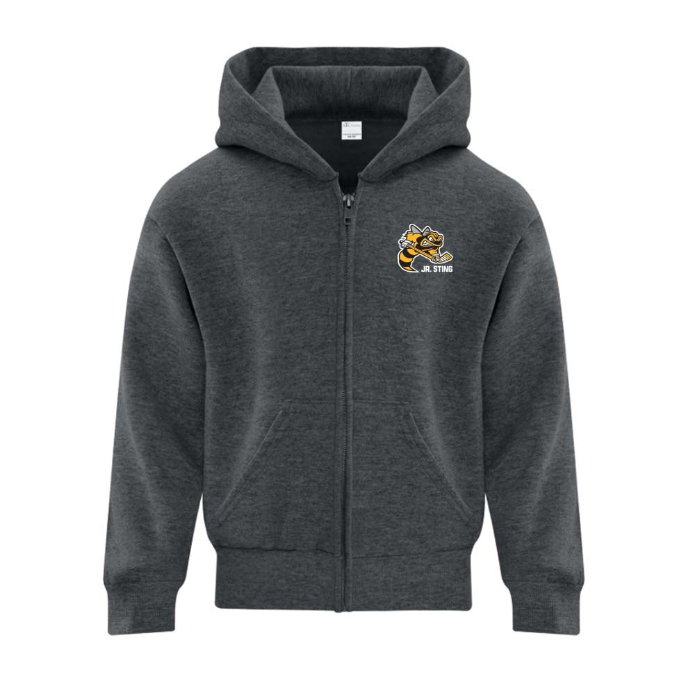 Sarnia Jr Sting Youth Fleece Full Zip Hooded Sweatshirt