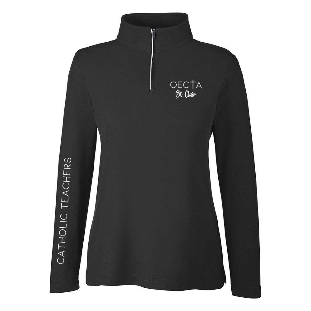 OECTA St. Clair Ladies' Fusion ChromaSoft Pique Quarter-Zip Pullover