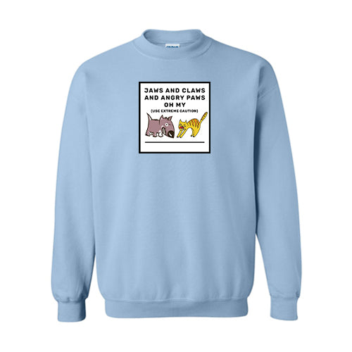 Jaws and Claws Cotton Crewneck Sweatshirt