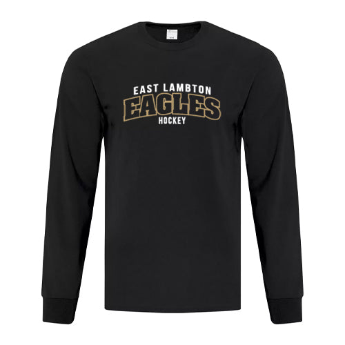 East Lambton Minor Hockey Adult Cotton Long Sleeve T-Shirt