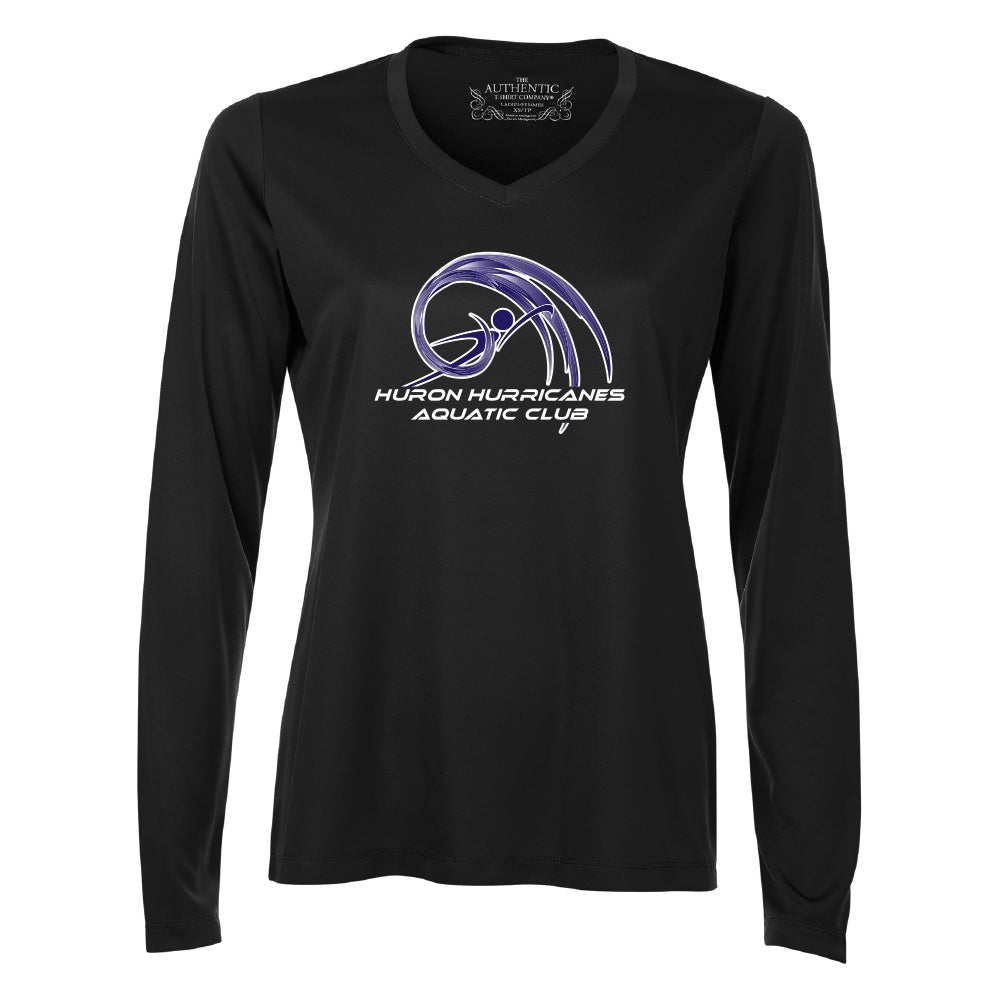 Huron Hurricanes Ladies' Pro Team Long Sleeve V-Neck T-Shirt
