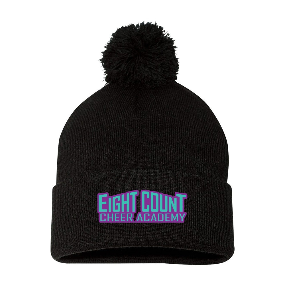 Eight Count Cheer 12" Pom-Pom Cuffed Beanie