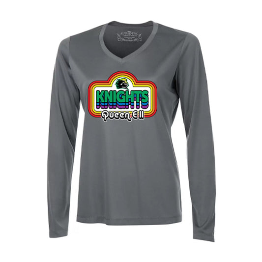 Queen Elizabeth II Sarnia Staff Ladies' Pro Team Long Sleeve V-Neck T-Shirt