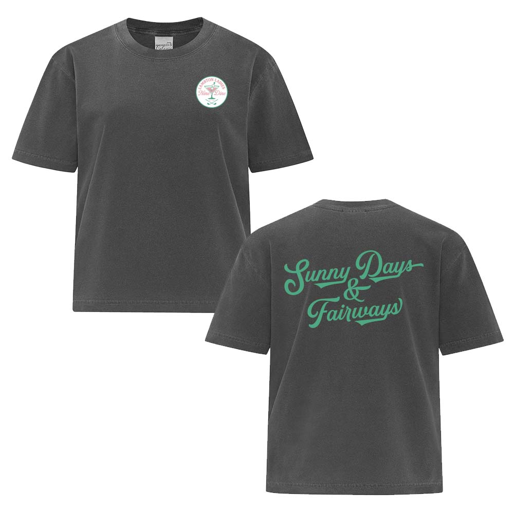 Lambton Ladies 9 & Dine Ladies' Garment-Dyed Heavyweight Boxy T-Shirt
