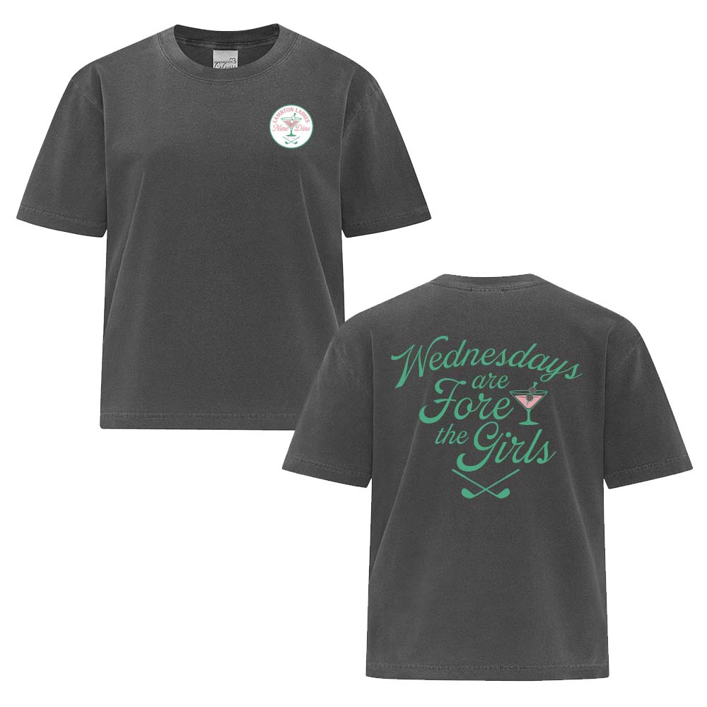 Lambton Ladies 9 & Dine Ladies' Garment-Dyed Heavyweight Boxy T-Shirt