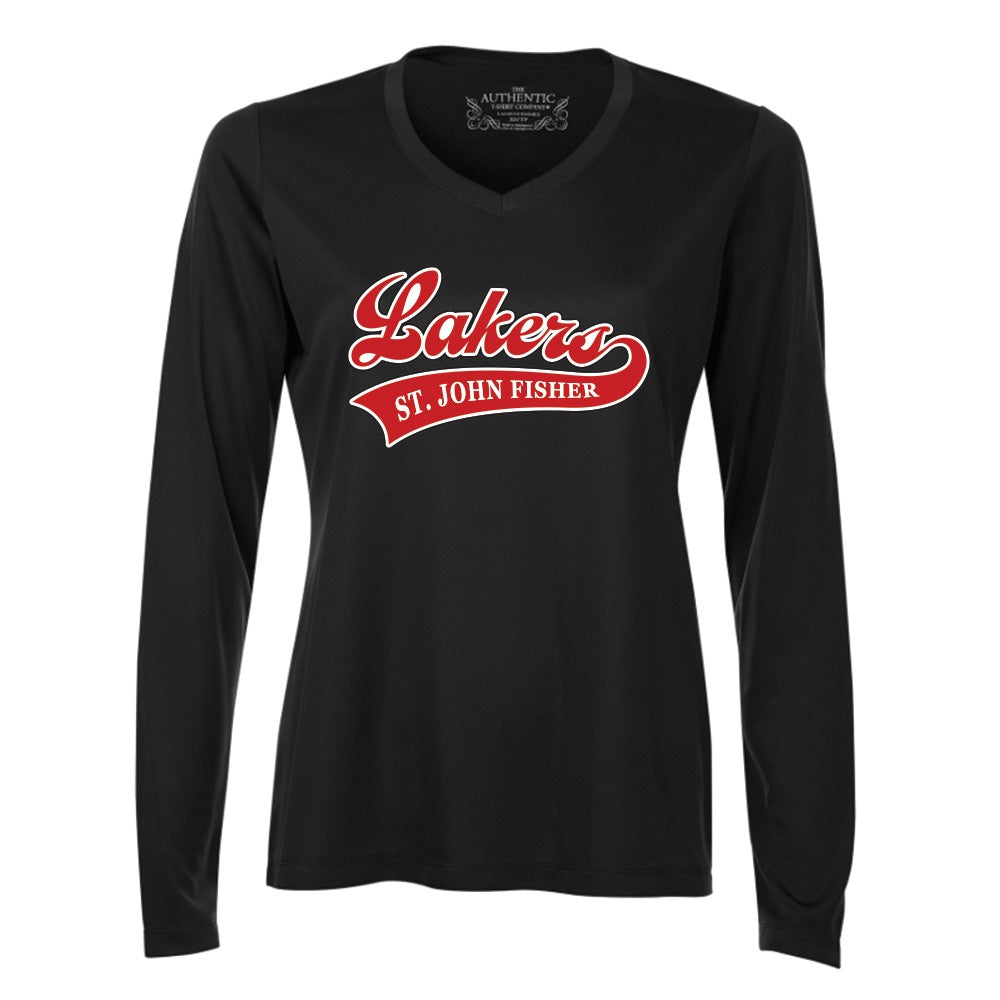 St. John Fisher Ladies' Pro Team Long Sleeve V-Neck T-Shirt