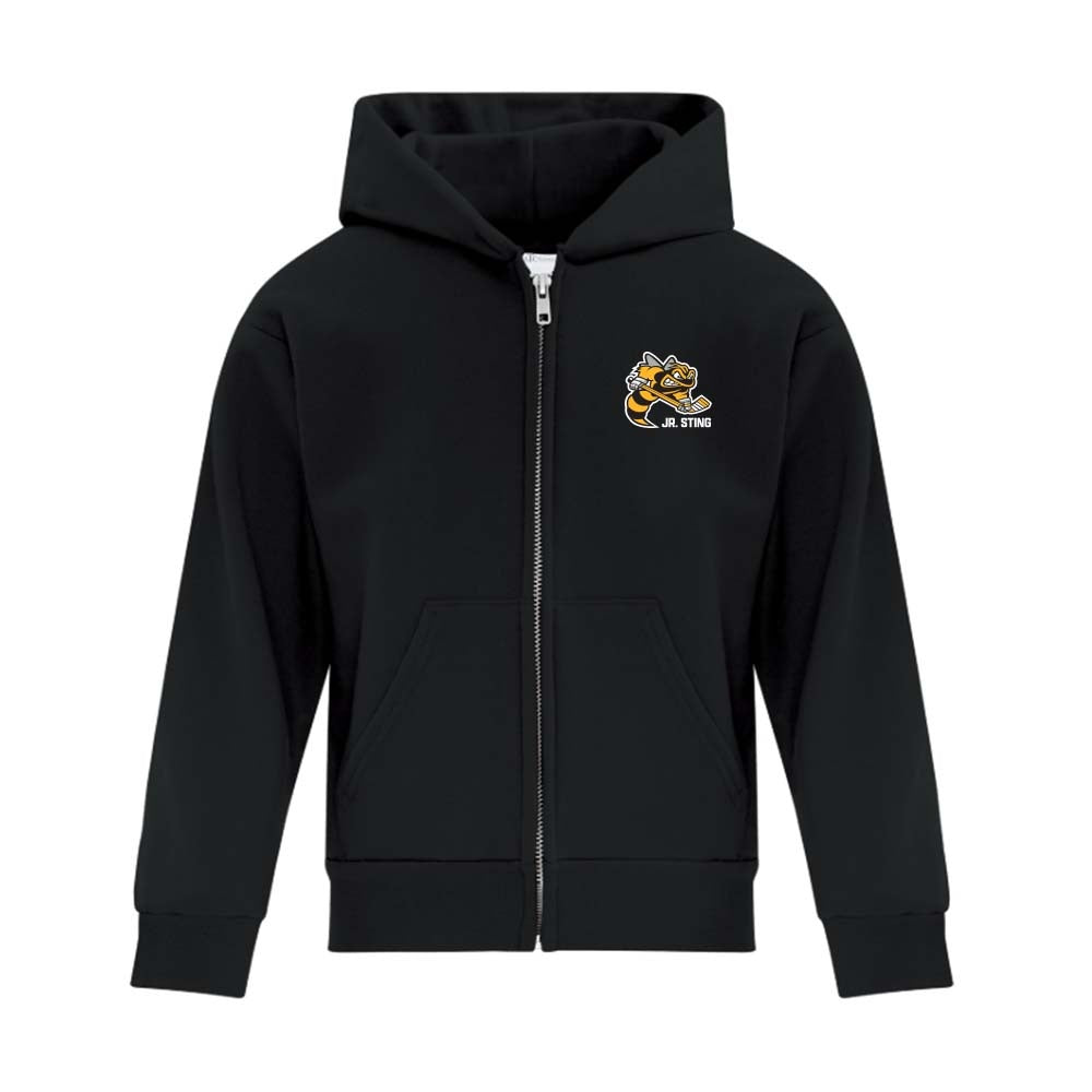 Sarnia Jr Sting Youth Fleece Full Zip Hooded Sweatshirt