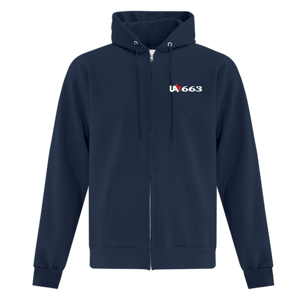 Local 663 Adult Fleece Full Zip Hooded Sweatshirt