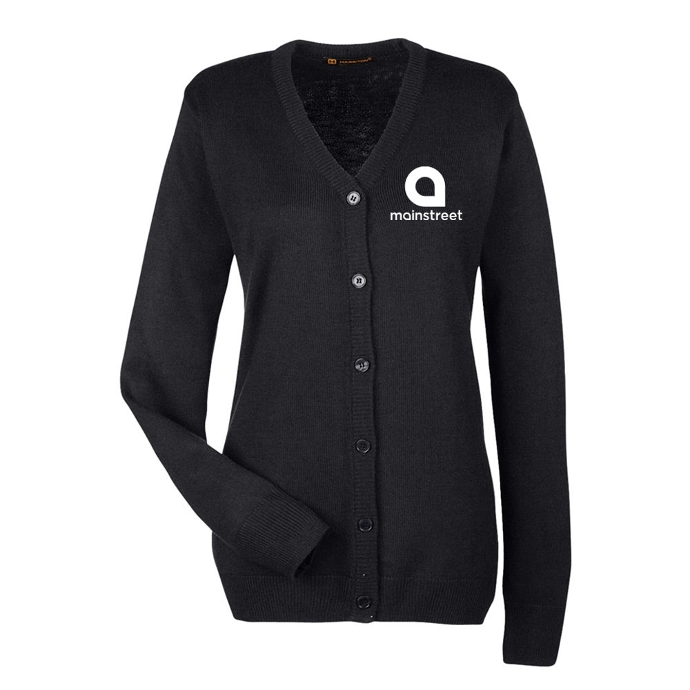 Ladies' Harriton Pilbloc™ V-Neck Button Cardigan Sweater