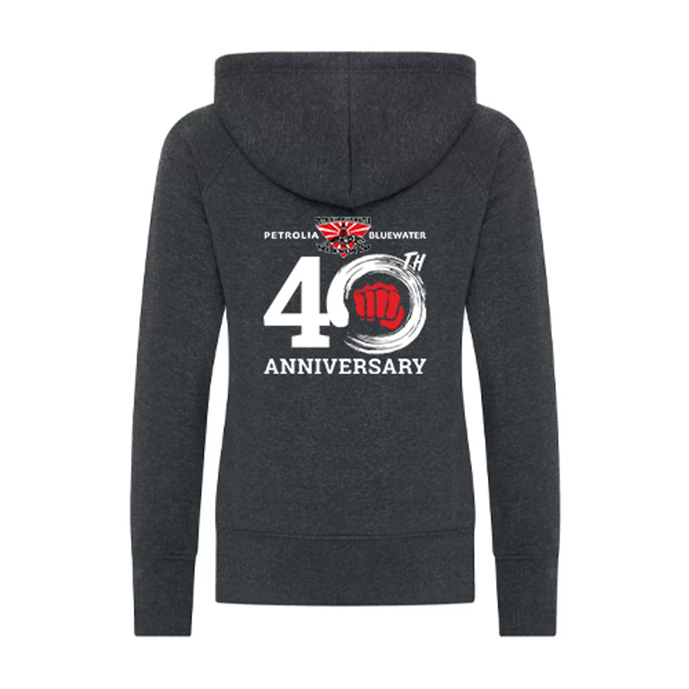 Petrolia Bluewater Tae Kwon Do Anniversary Ladies' EsActive Vintage Hooded Sweatshirt