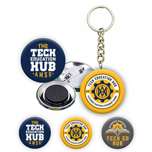 Technological Education Hub Button & Keychain