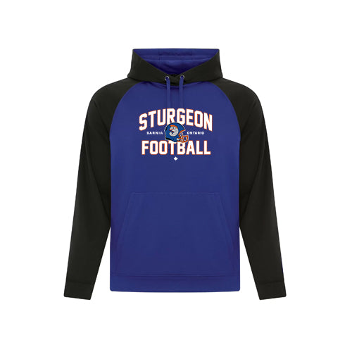 Sarnia Sturgeon Adult Game Day Fleece Two Tone Hooded Sweatshirt