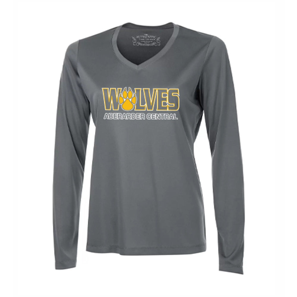 Aberarder Ladies' Pro Team Long Sleeve V-Neck T-Shirt