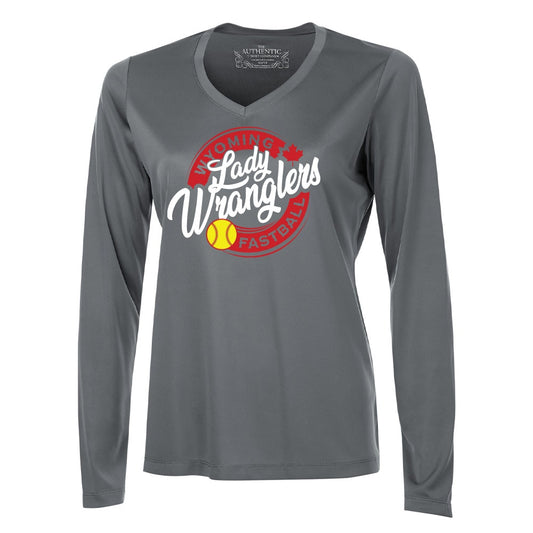Wyoming Lady Wranglers Ladies' Pro Team Long Sleeve V-Neck