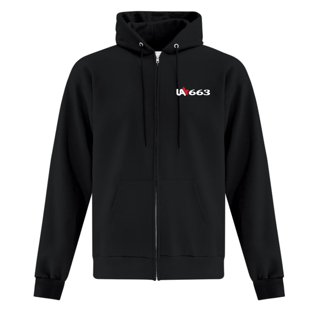 Local 663 Adult Fleece Full Zip Hooded Sweatshirt