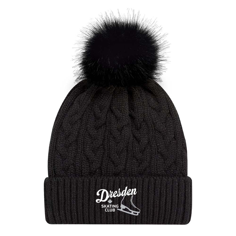 Dresden Skating Club Faux Fur Pom Pom Cuff Toque