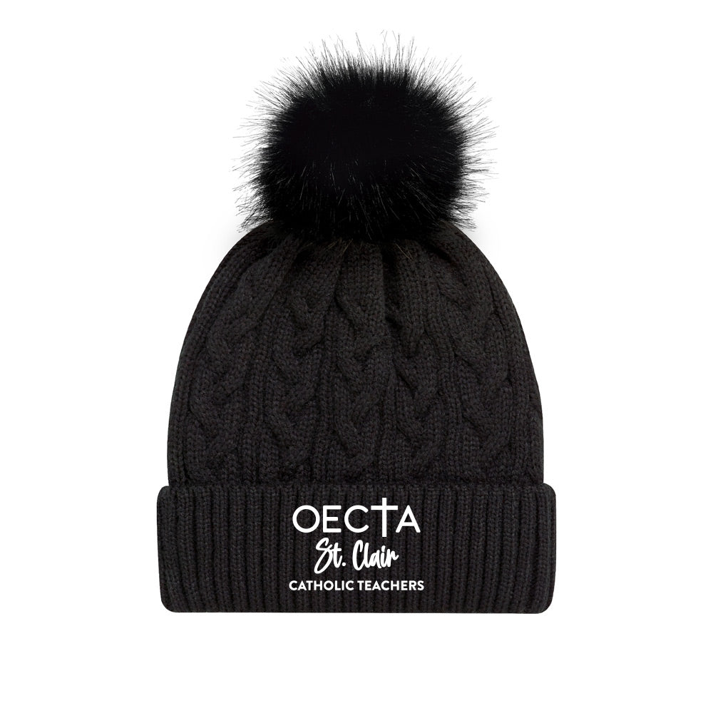 OECTA St. Clair Faux Fur Pom Pom Cuff Toque