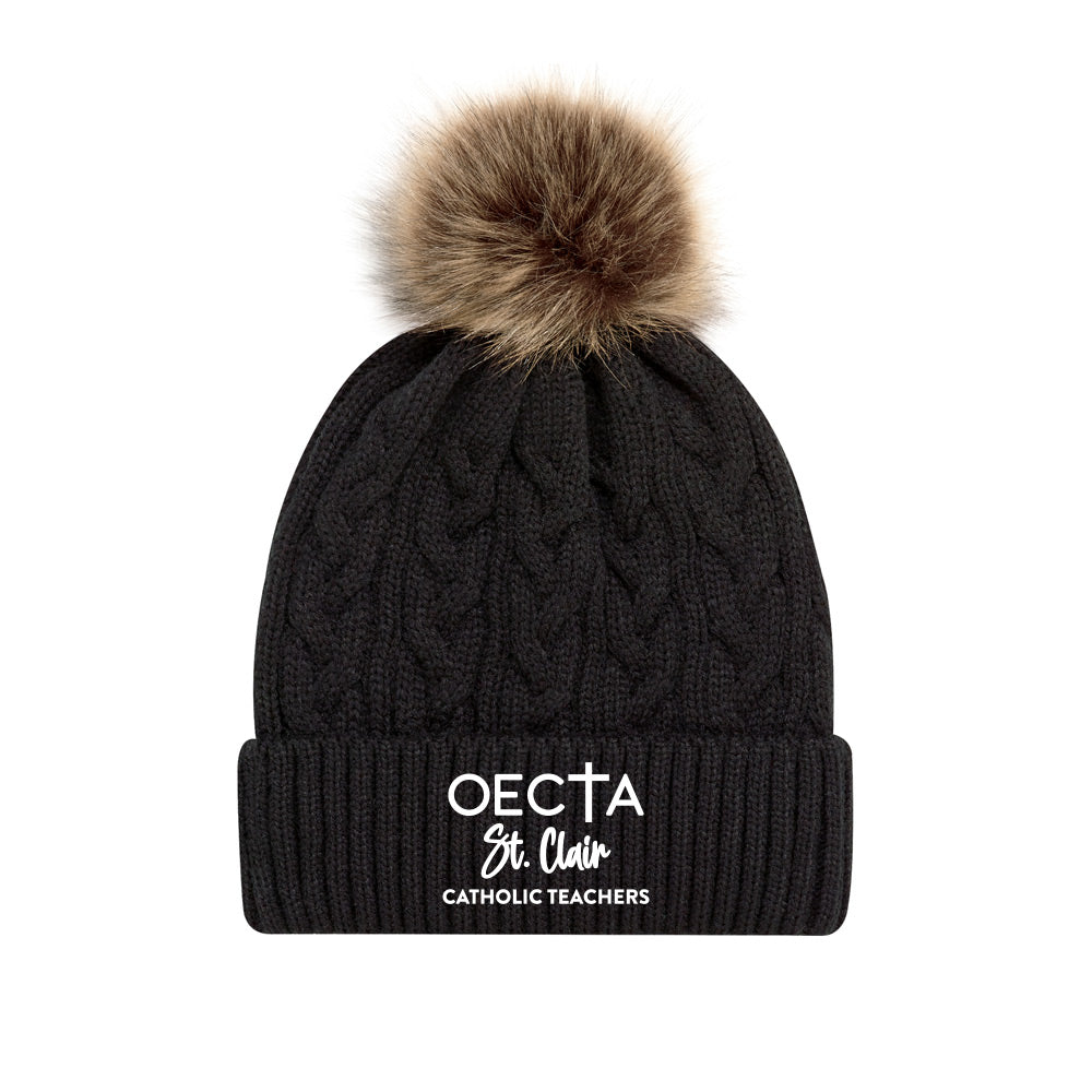 OECTA St. Clair Faux Fur Pom Pom Cuff Toque