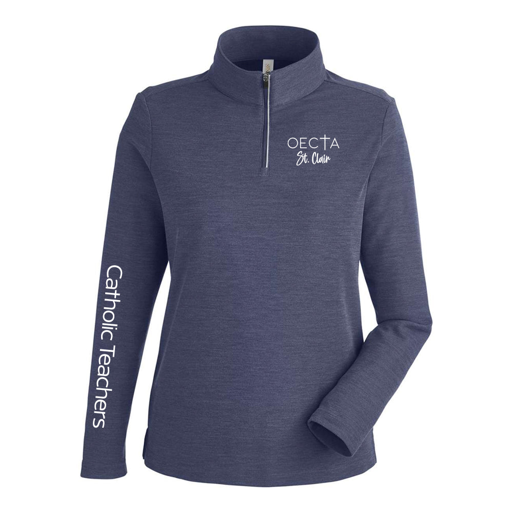 OECTA St. Clair Ladies' Fusion ChromaSoft Pique Quarter-Zip Pullover