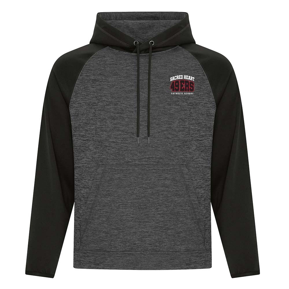 Sacred Heart Adult Dynamic Heather Fleece Two Tone Hoodie