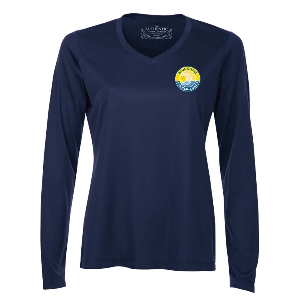 Blue Coast Pickleball Ladies' Pro Team Long Sleeve V-Neck