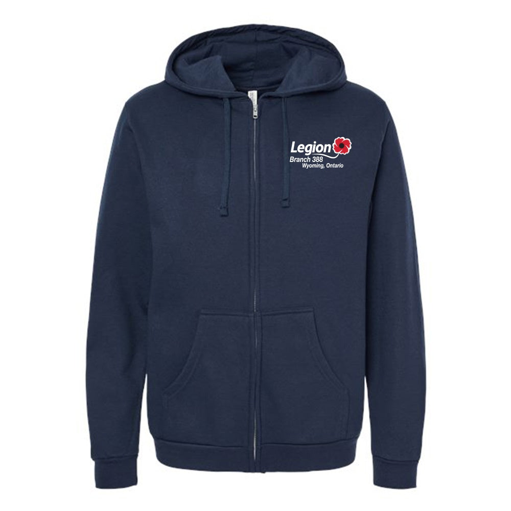 Wyoming Legion Branch 388 Adult Zipper Fleece Hoodie