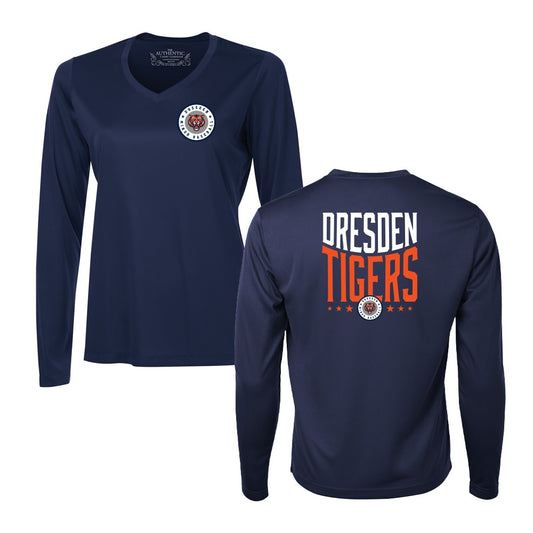 Dresden Minor Baseball Ladies' Pro Team Long Sleeve V-Neck