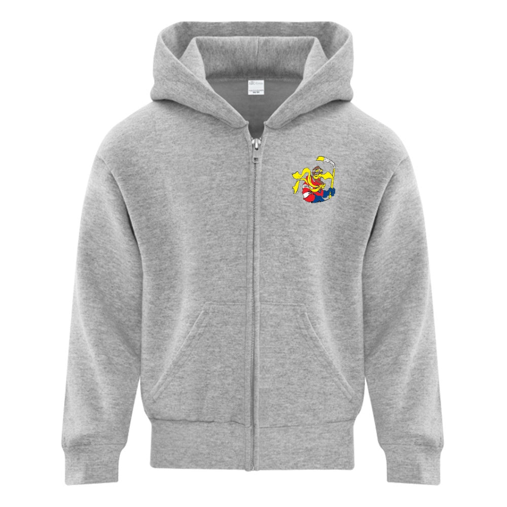 Petrolia Flyers Youth Fleece Full Zip Hooded Sweatshirt