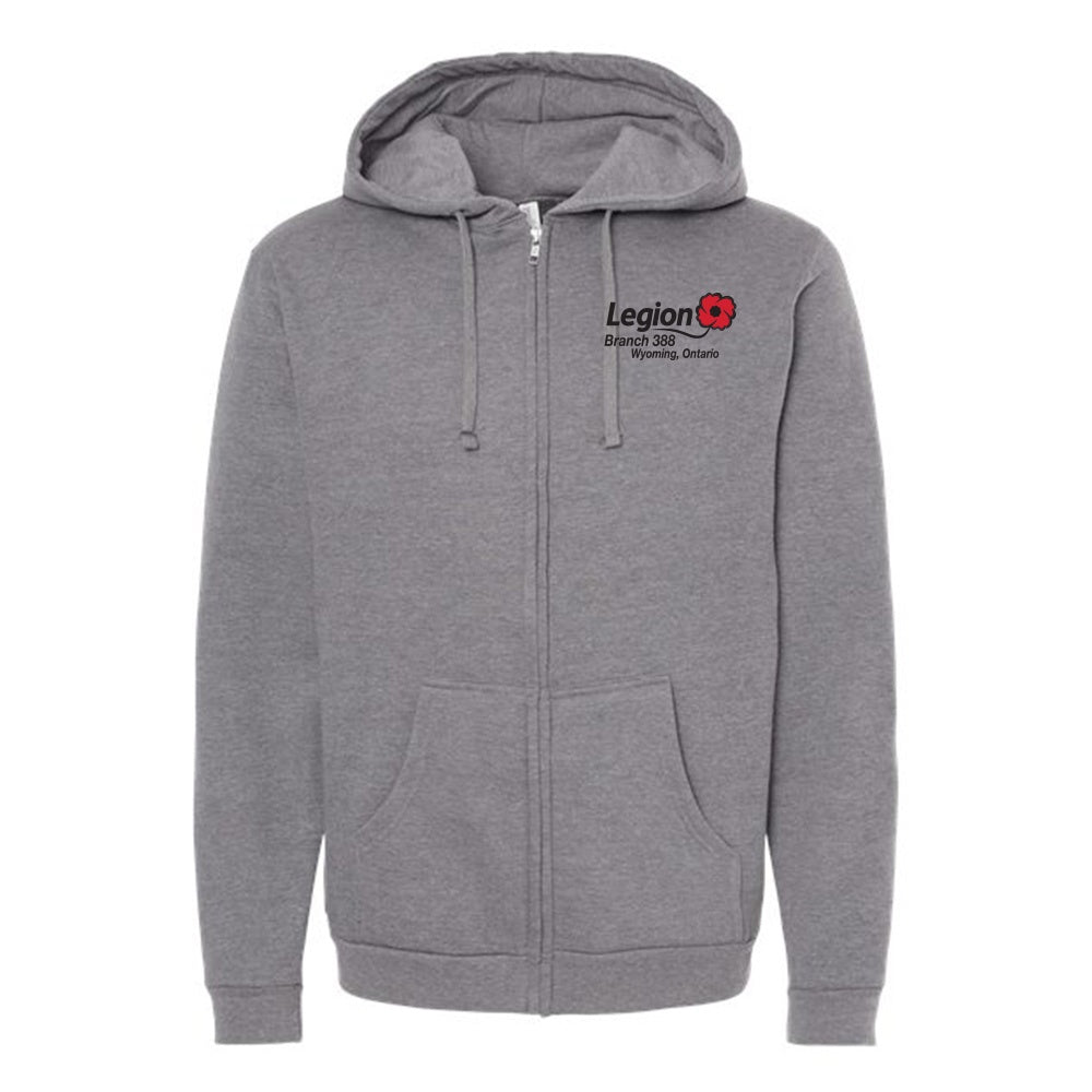 Wyoming Legion Branch 388 Adult Zipper Fleece Hoodie