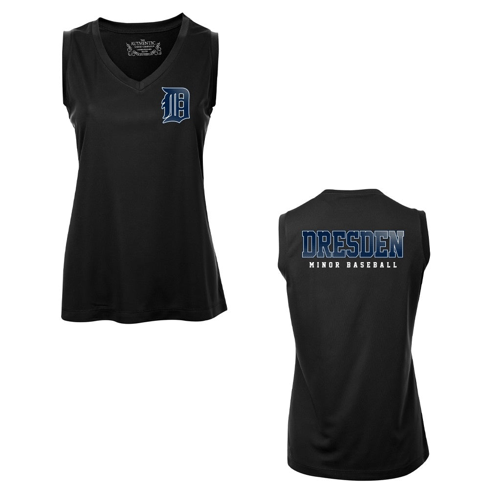Dresden Minor Baseball Ladies' Pro Team Sleeveless V-Neck Tee