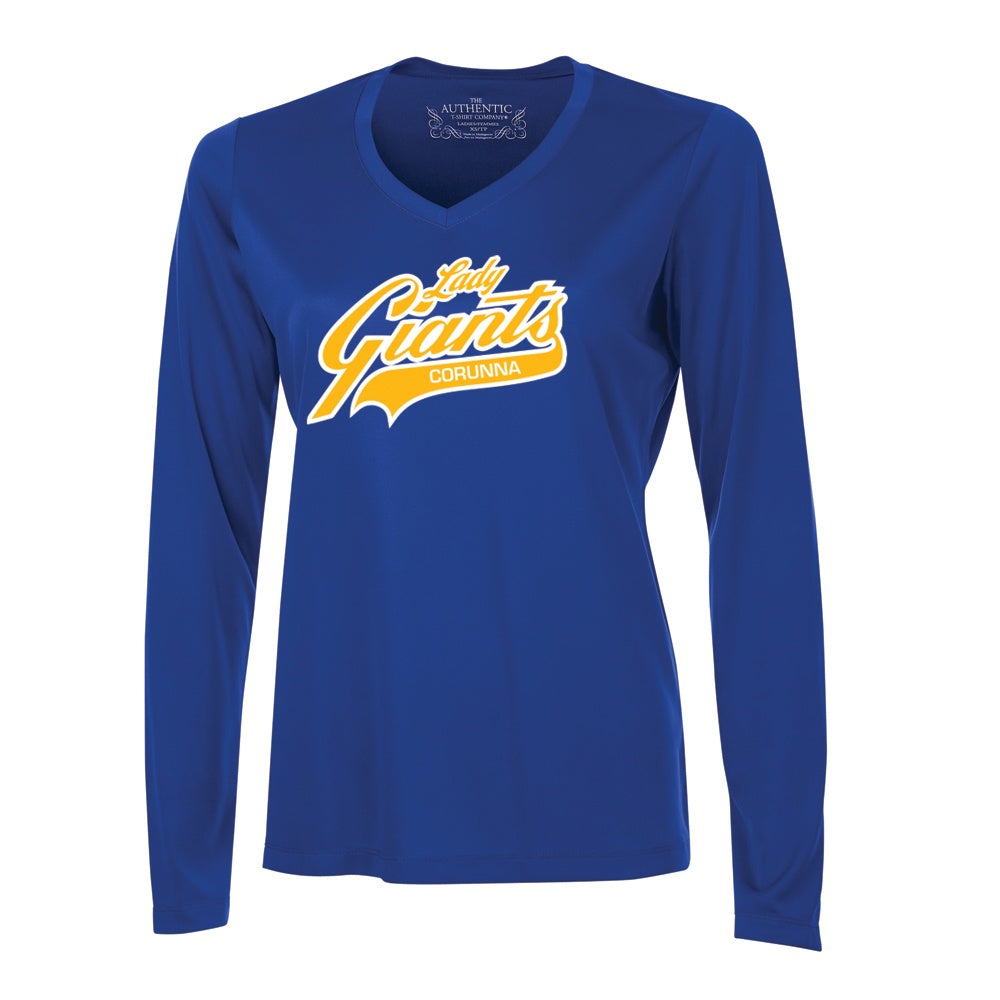 Corunna Lady Giants Ladies' Pro Team Long Sleeve V-Neck