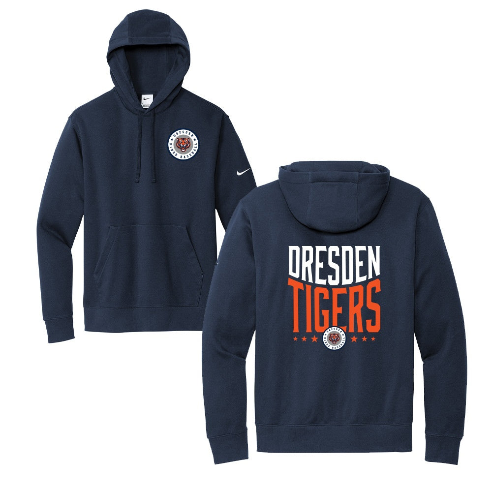 Dresden Minor Baseball Adult Nike Fleece Sleeve Swoosh Pullover Hoodie