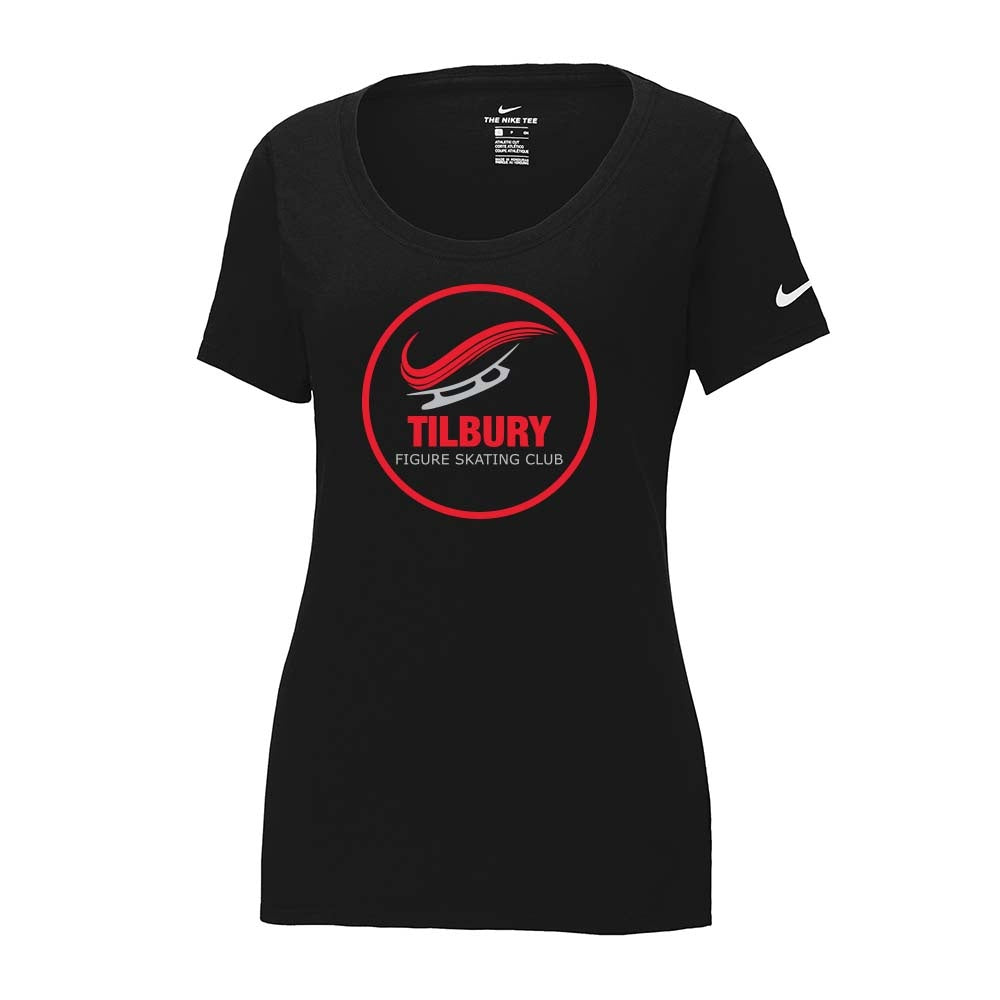 Tilbury Figure Skating Ladies' Nike Dri-FIT Cotton/Poly Scoop Neck Tee