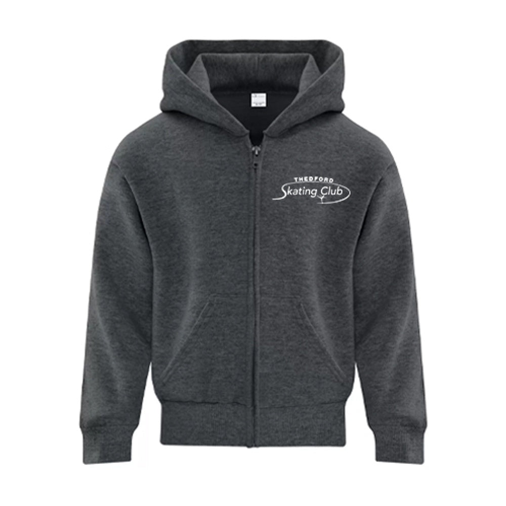 Thedford Skating Club Youth Everyday Fleece Full Zip Hooded Sweatshirt