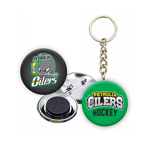 Petrolia Minor Hockey Button, Magnet, Keychain